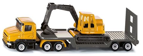 LOW LOADER WITH EXCAVATOR (siku)