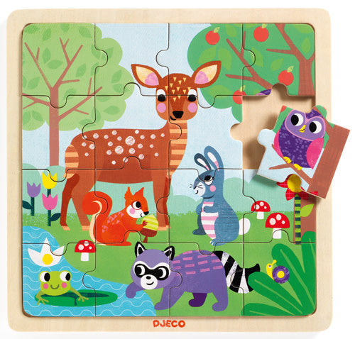 Wooden Puzzle / Puzzlo Forest / 16 pces