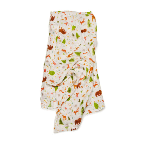 LouLou Lollipop Muslin Swaddle – Forest Friends