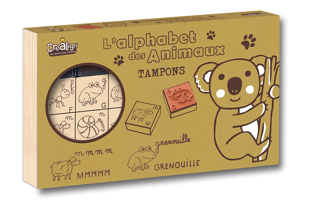 Alphabet des animaux tampons