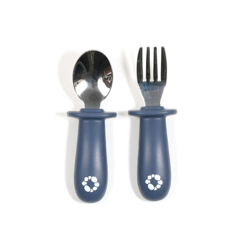 Learning spoon & fork set - Blueberry