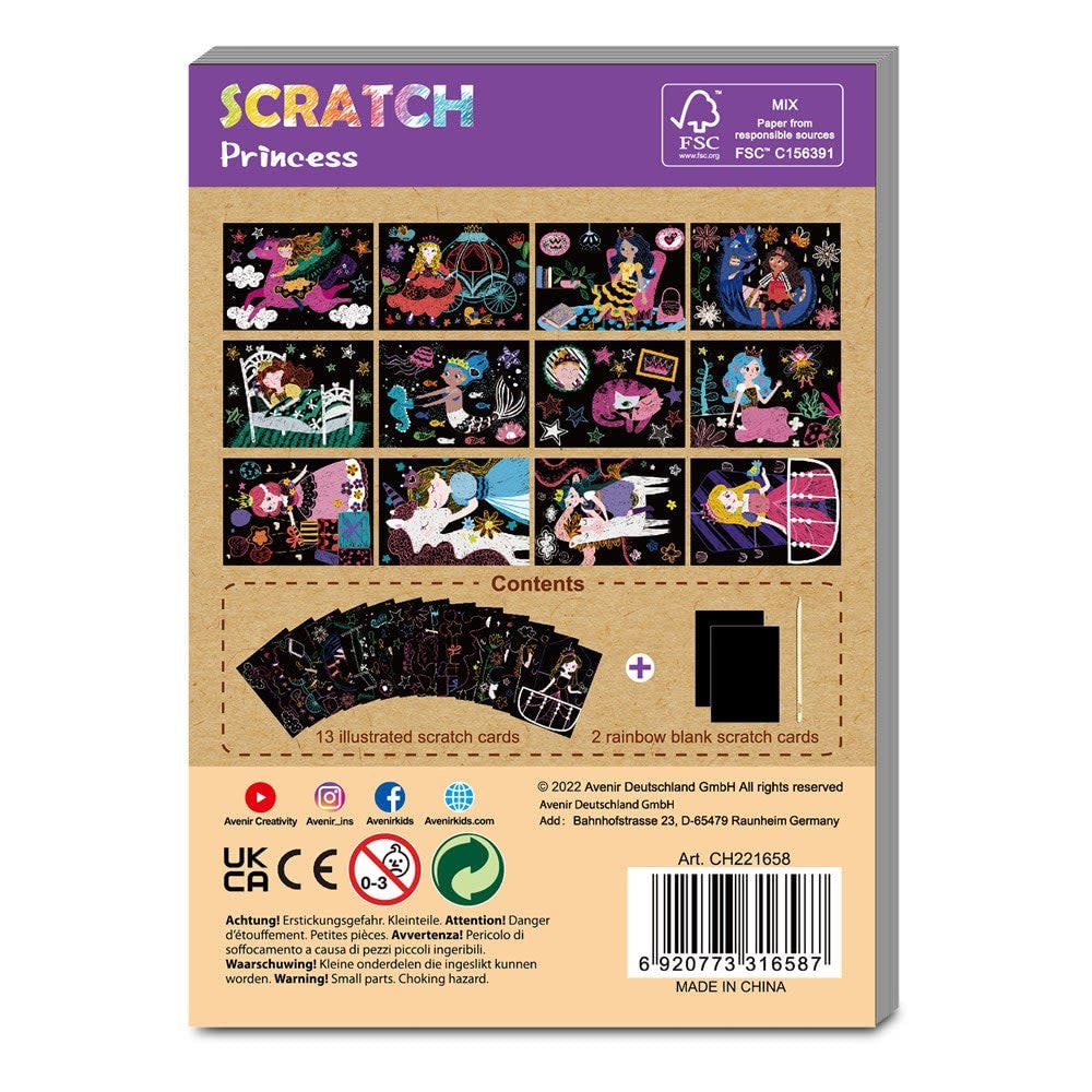 AVENIR - MINI SCRATCH BOOK - PRINCESS