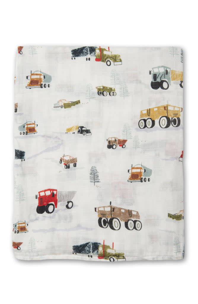 Muslin Swaddle - Happy Trucks