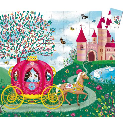 Djeco 07254 Silhouette puzzle / Elise's carriage / 54 pcs