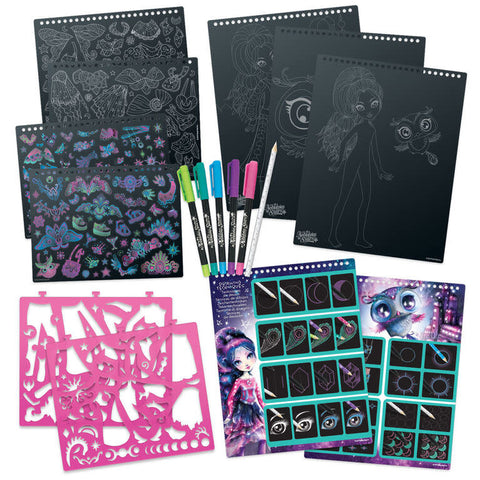 Nebulous stars - Carnets de croquis Zentangle (pages noires)