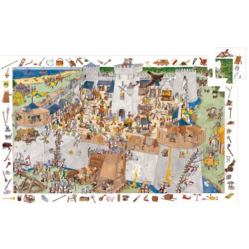 Djeco 07503 Observation puzzle/ Fortified castle/ 100 pcs