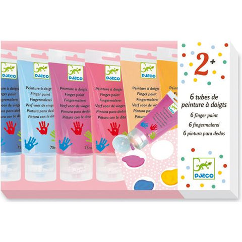 DJeco 09000 - 6 finger paint tubes / Sweet