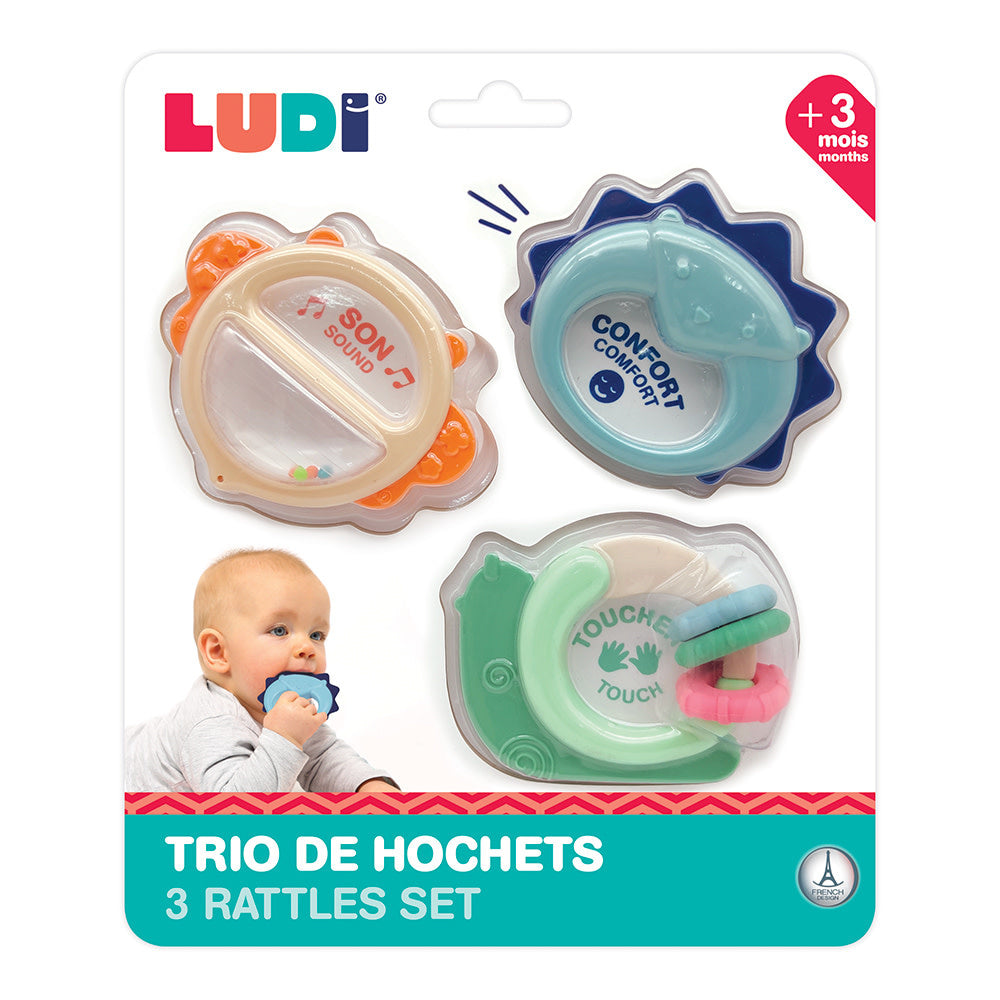 LUDI - Set of 3 Rattles