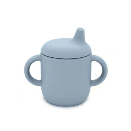 Silicone Sippy Cup with Handles - Lily Blue