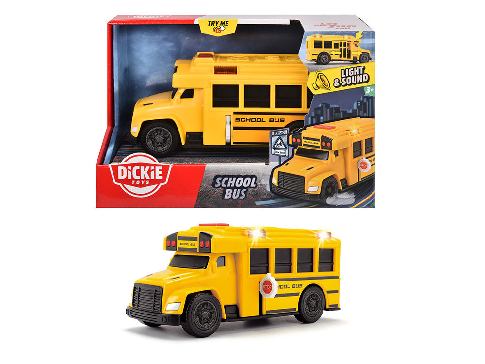    City Heroes - School bus Light and sound 15 cm