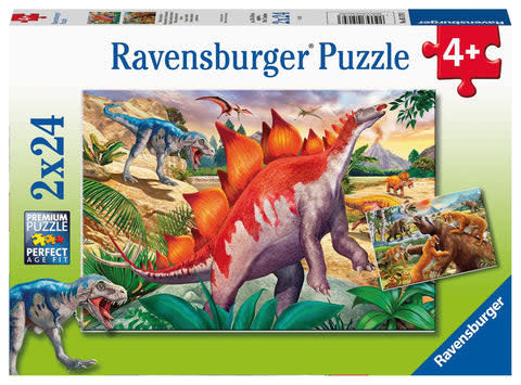 RAVENSBURGER PUZZLE 2X24 PCS JURASSIC WILDLIFE