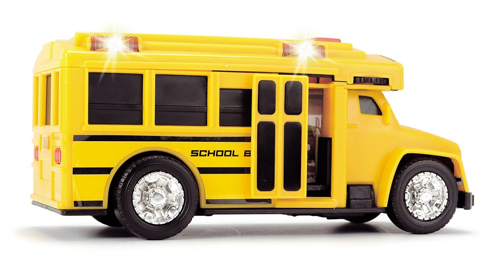    City Heroes - School bus Light and sound 15 cm