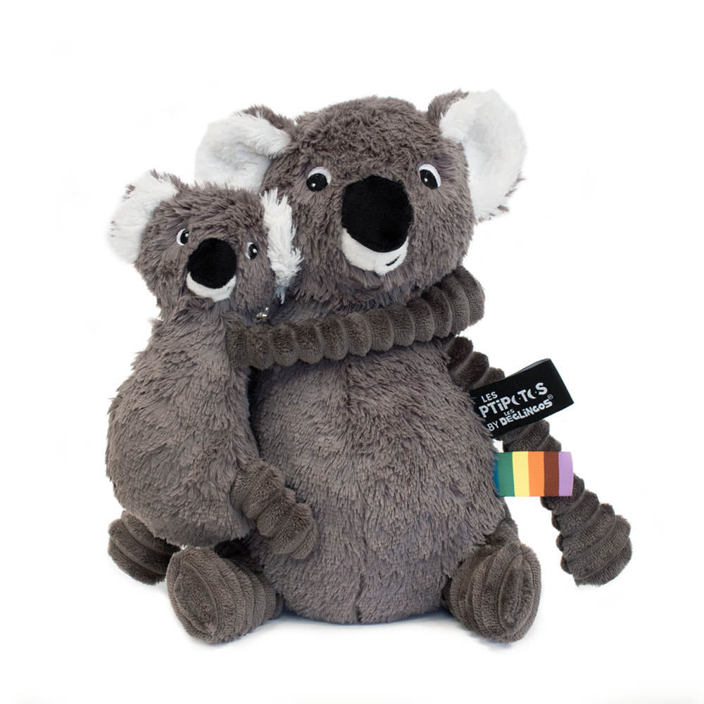 Trankilou le Koala Maman et Bébé Gris Peluche