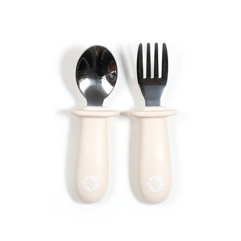 Learning spoon & fork set - Ivory