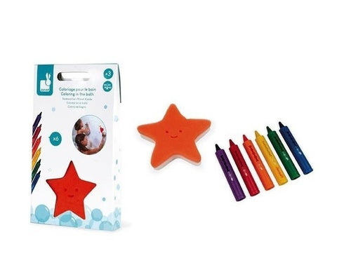  Janod Bath Crayons and Sponge