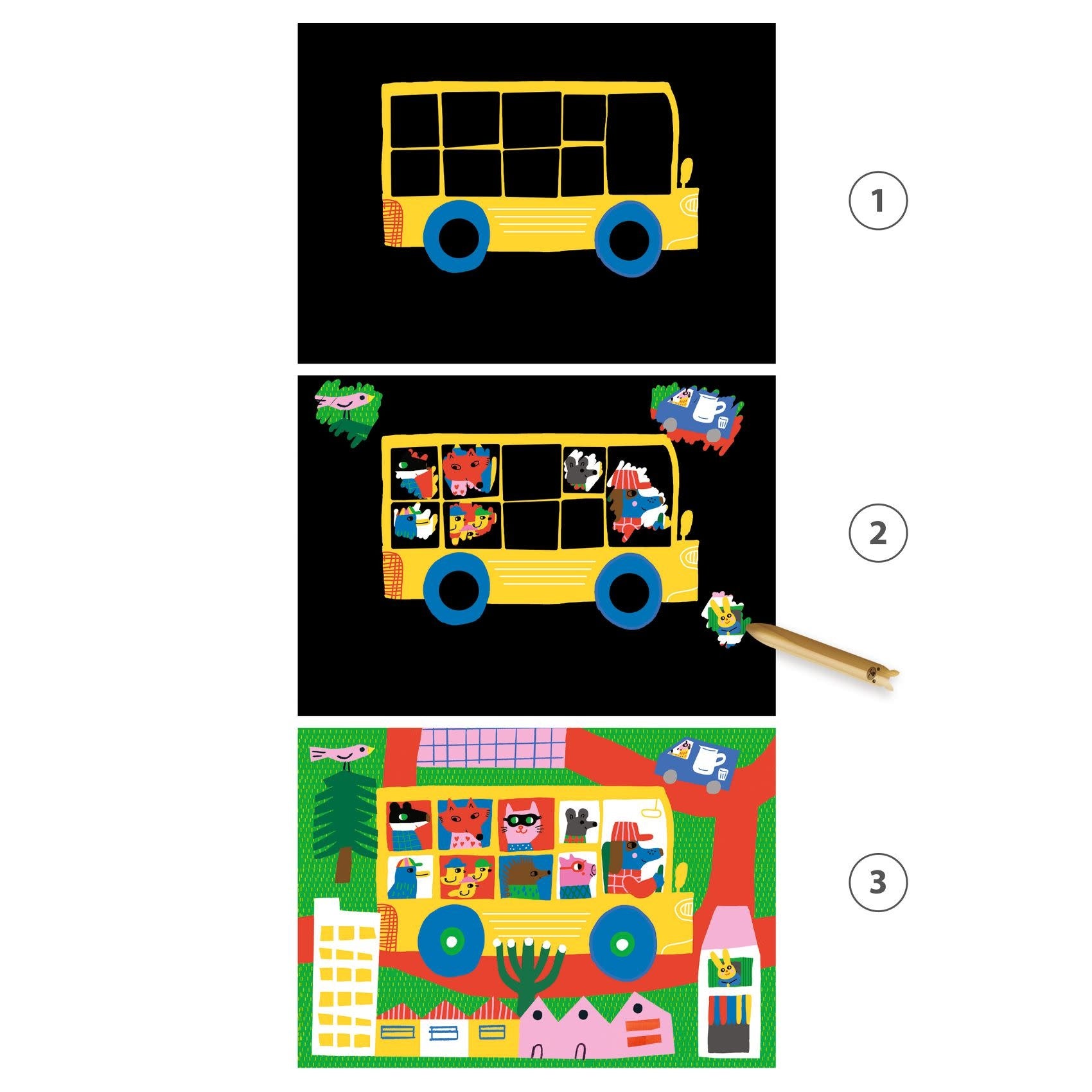 Scratch cards / Learning about vehicles