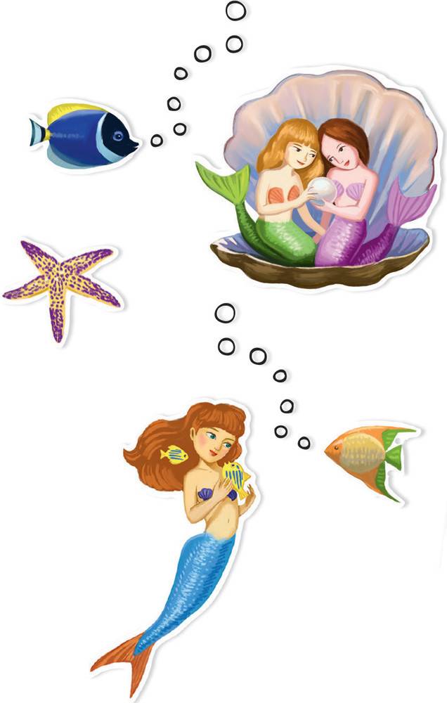 Djeco 08885 - Mermaid Stickers