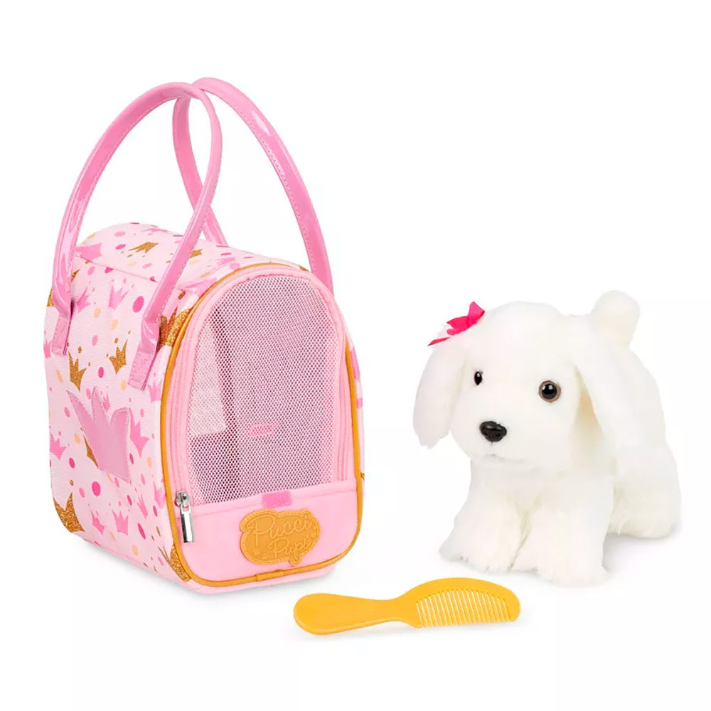 Pucci - Pink Crown Bag w/Plush Pup