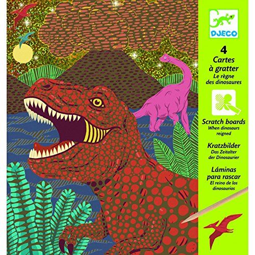 Djeco 09726 - When Dinosaurs Reigned - Scratch Cards